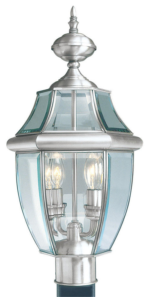 Monterey Outdoor Post Head, Brushed Nickel