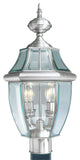 Monterey Outdoor Post Head, Brushed Nickel