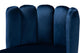 Navy Blue Velvet Fabric Upholstered and Rose Gold 4-Piece Bar Stool Set
