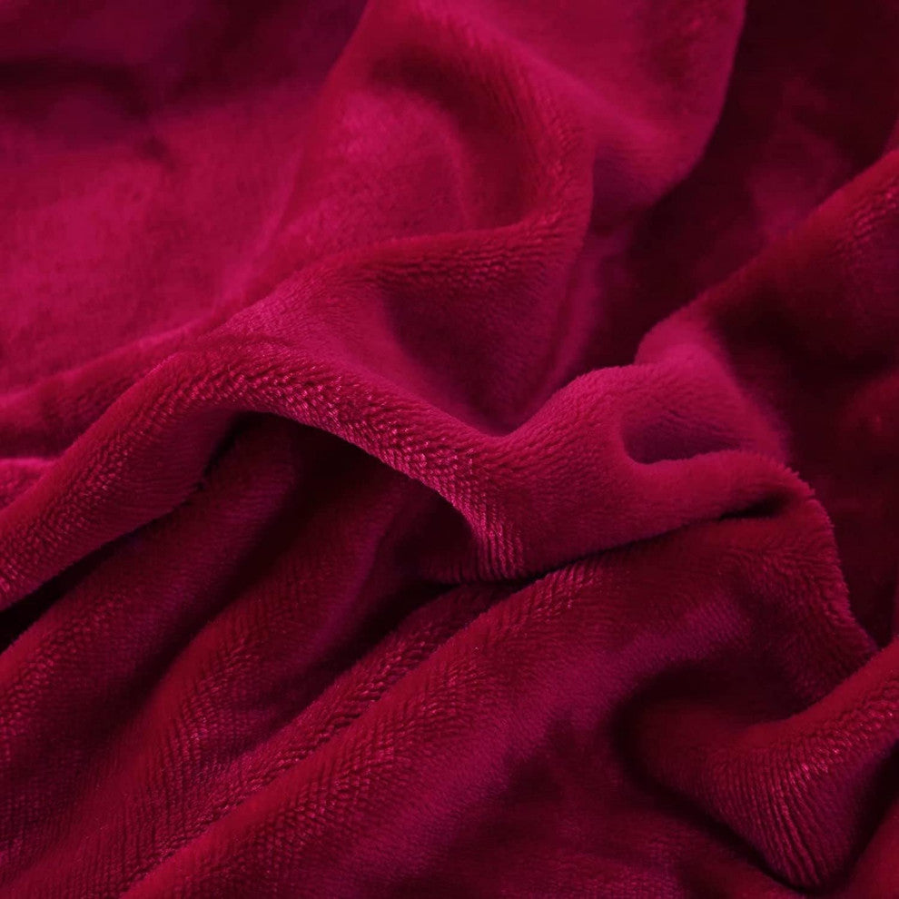 Tache Holiday Red Super Soft Warm Sherpa Micro Fleece Throw Blanket, 50"x60"