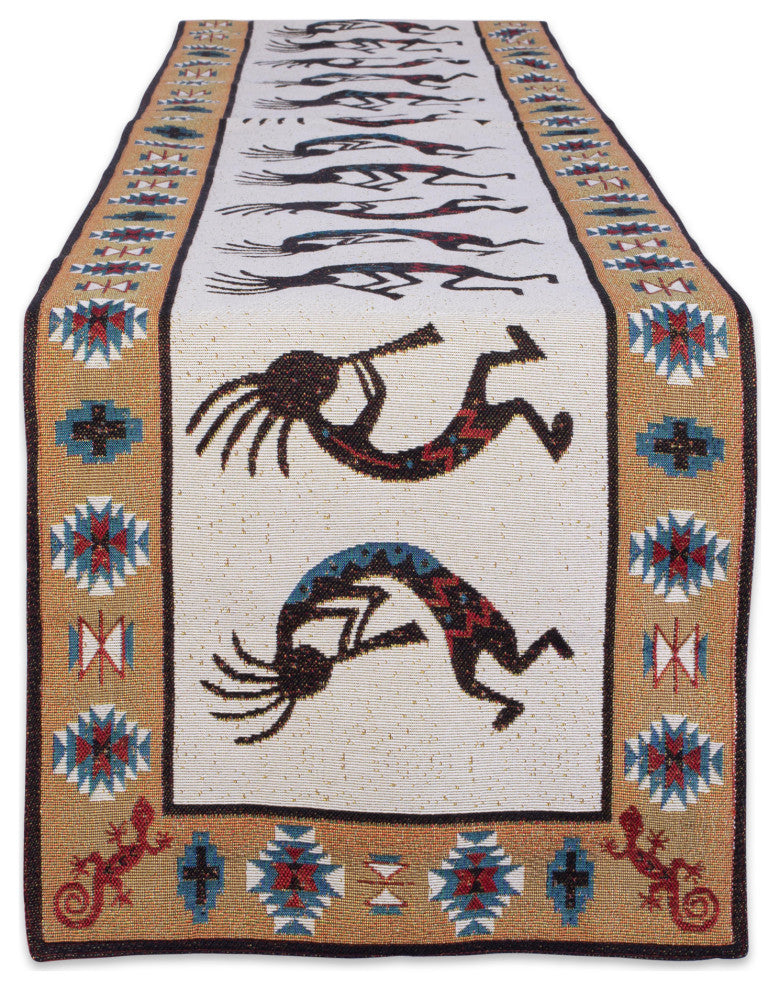 Kokopelli Tapestry Table Runner 13X72