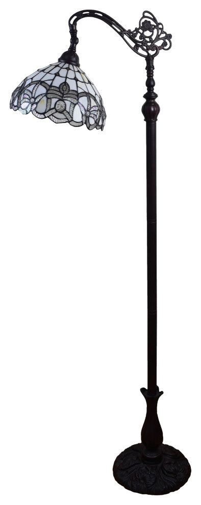 Tiffany Style Geriatric Reading Floor Lamp, 62" Tall