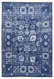 Tone On Tone Tabriz Hand Knotted Wool and Silk Blue Oriental Rug, 6'0" x 8'10"