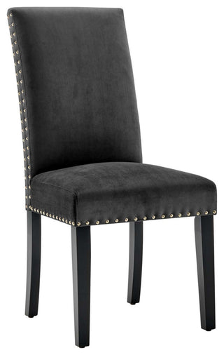 Parcel Performance Velvet Dining Side Chairs, Set of 2 Charcoal