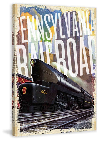 "Pennsylvania Railroad" Painting Print on Wrapped Canvas