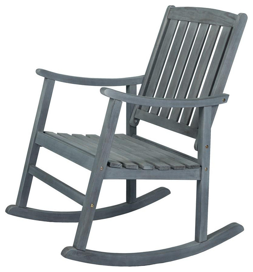 Penny Classic Slat Back Acacia Wood Patio Outdoor Rocking Chair