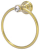 Carolina Crystal Towel Ring, Satin Brass