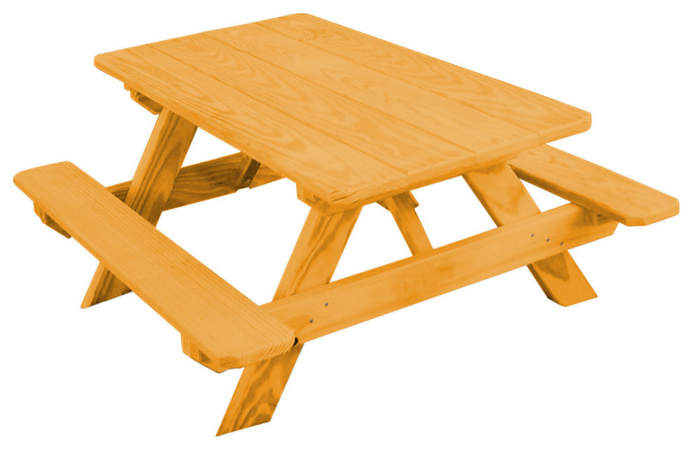 Pine Kid's Picnic Table, Natural Stain