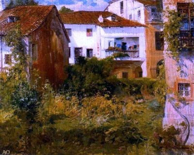 Eliseo Meifren I Roig Paisaje de Pueblo, 20"x25" Wall Decal