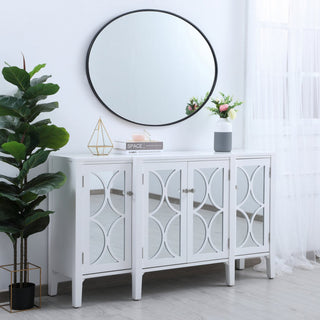 Elegant Decor MR4630BK Metal Frame Oval Mirror, 40", Black