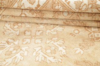 Consigned, Vintage-Style Faded Traditional Area Rug Handmade Persian, Brown, 6x9