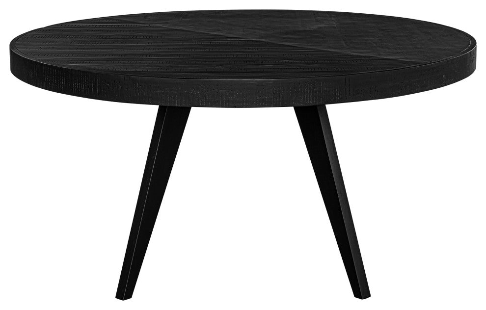 Parq 60in Round Dining Table Black
