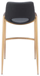 Desi Barstool Chair, Set of 2 Black/Gold