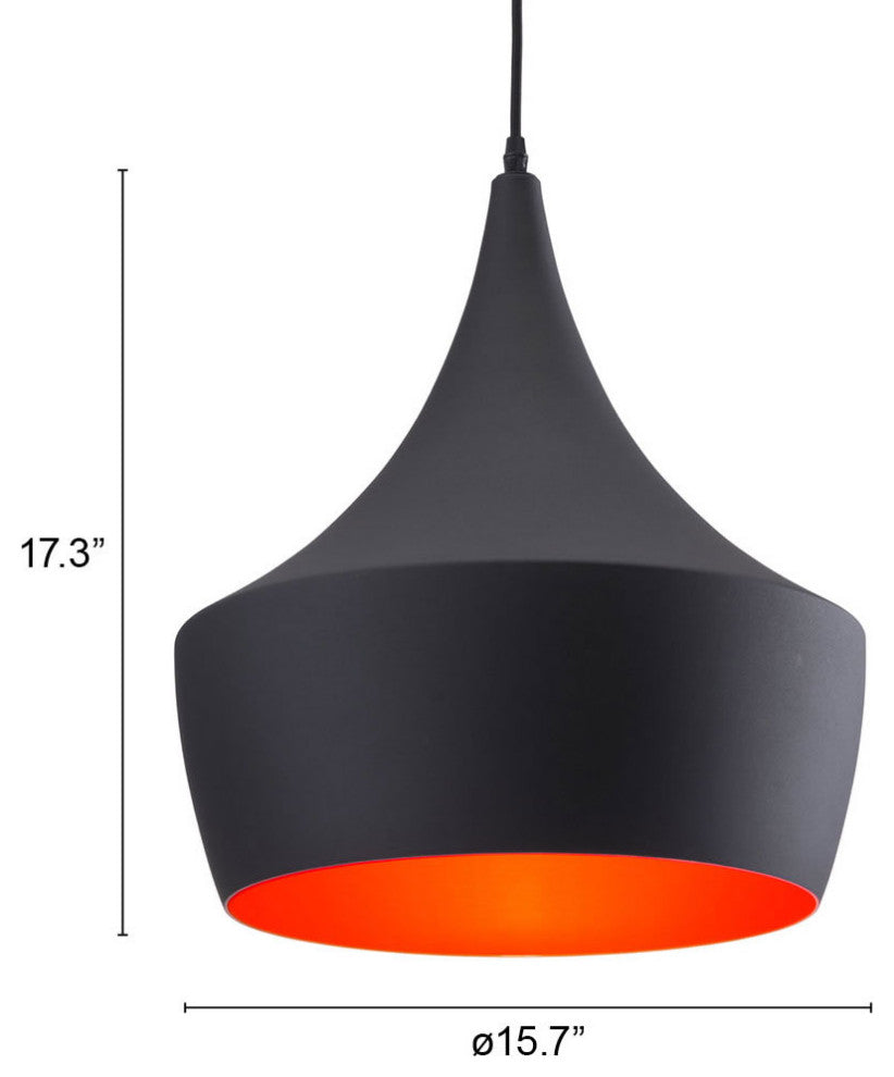 Copper Ceiling Lamp Matte Black