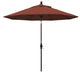 9' Bronze Collar Tilt Lift Fiberglass Rib Aluminum Umbrella, Olefin, Terracotta