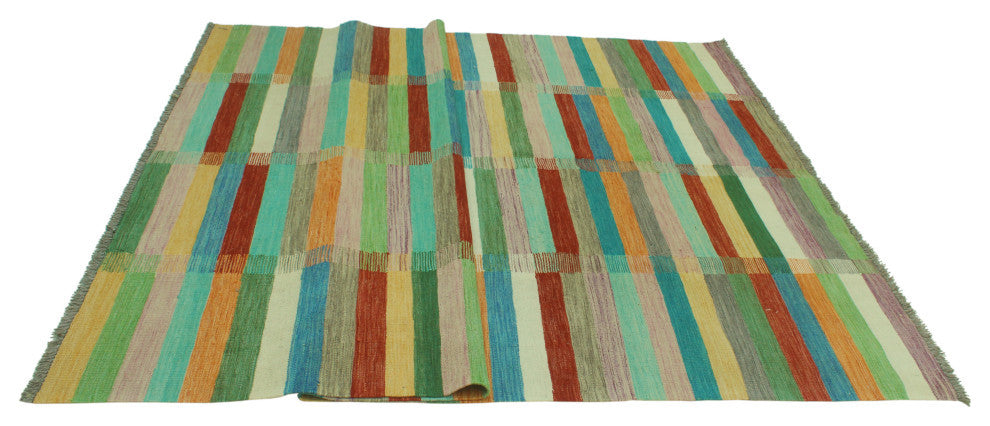 Winchester Kilim Norton Red/Blue Rug, 6'6x9'8