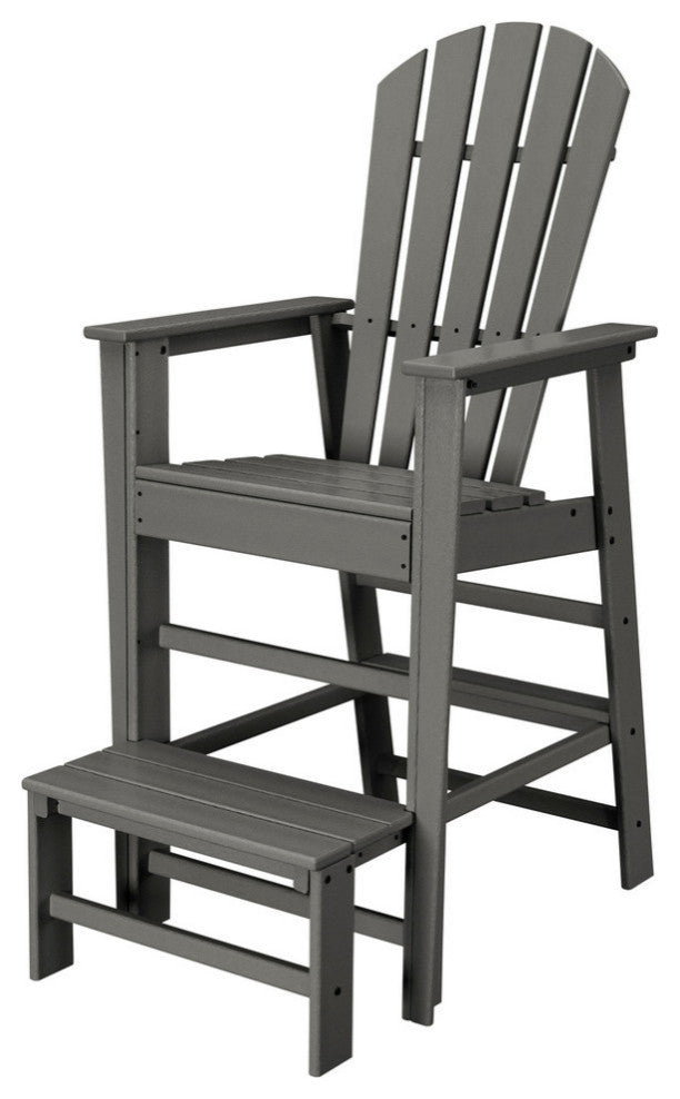 Polywood South Beach Lifeguard Chair, Slate Gray