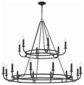 Bailey 18-Light Matte Black Chandelier