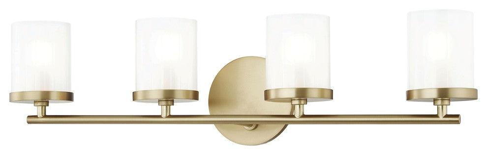 Ryan Bath Light, Aged Brass Finish, 4-Light
