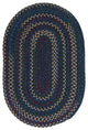 Colonial Mills Midnight MN57 Indigo Traditional Area Rug, Oval 3'x5'