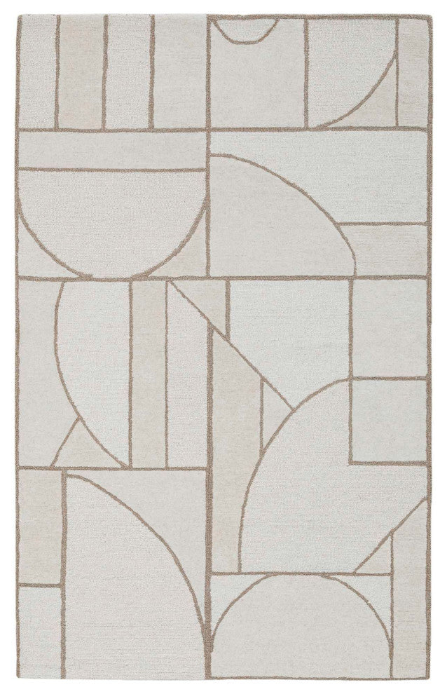 Mid-Century Epure Area Rug, Neutral, 6'x9'