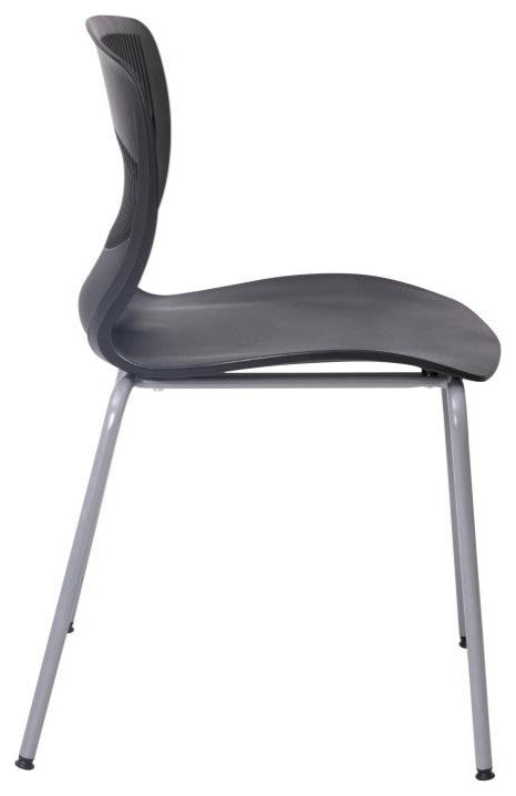 Hercules Series Commercial Grade 770 lb. Capacity Ergonomic Stack Chair, Black
