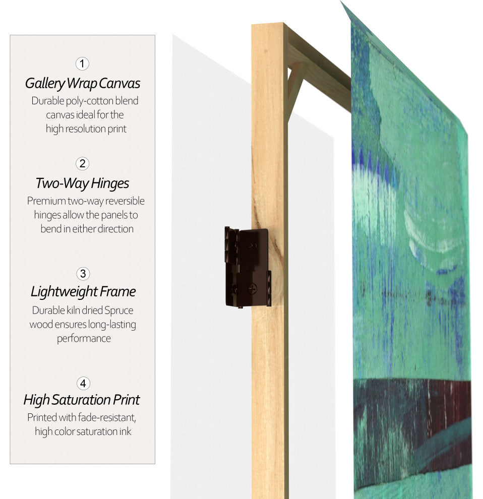 6' Tall Double Sided Aurora Canvas Room Divider