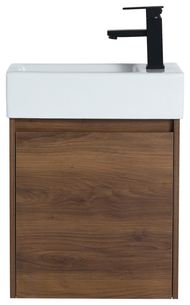 18" Sink Vanity, Plywood, Ceramic Top, No Faucet