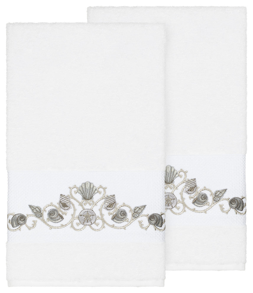 Bella 2 Piece Embellished Bath Towel Set