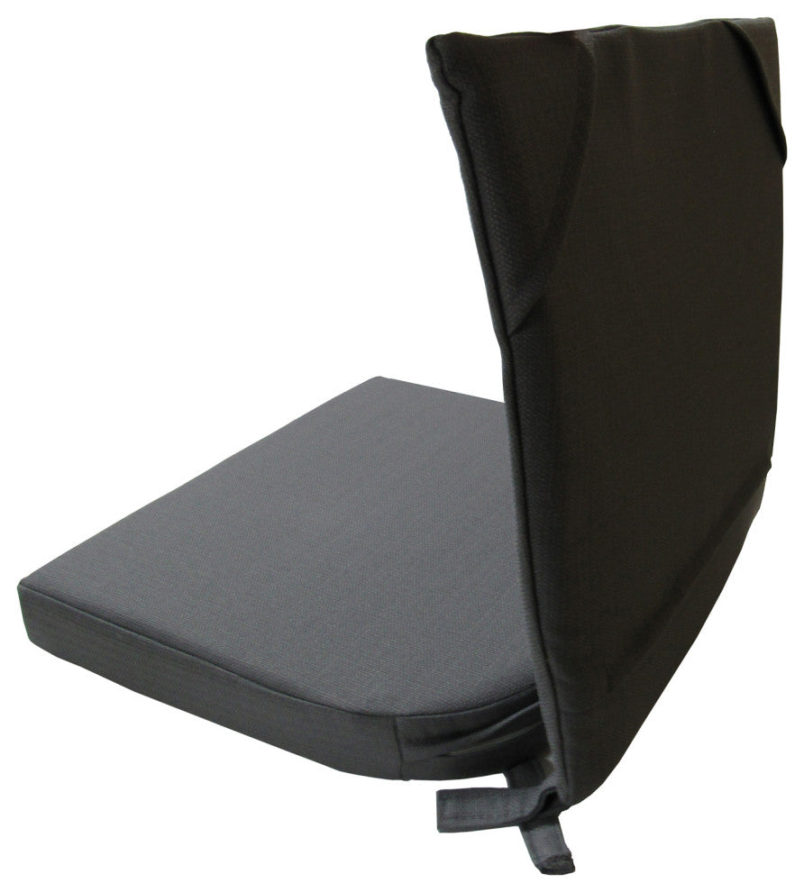 Outdoor/Indoor Patio Swivel Dining Chair Jamey With Arms, Black - Gray