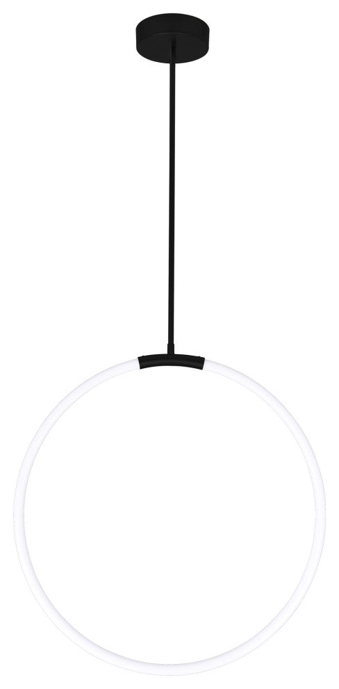 Hoops 1 Light LED Chandelier With Black Finish
