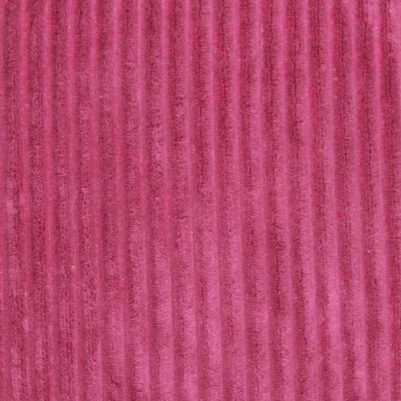 Pillow Decor - Wide Wale Corduroy 22 x 22 Throw Pillows, Magenta Pink