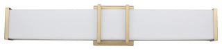 1-Light, 26W LED Vanity Light, Brushed Gold/Acrylic Shade