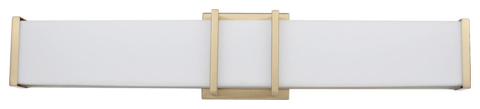 1-Light, 26W LED Vanity Light, Brushed Gold/Acrylic Shade