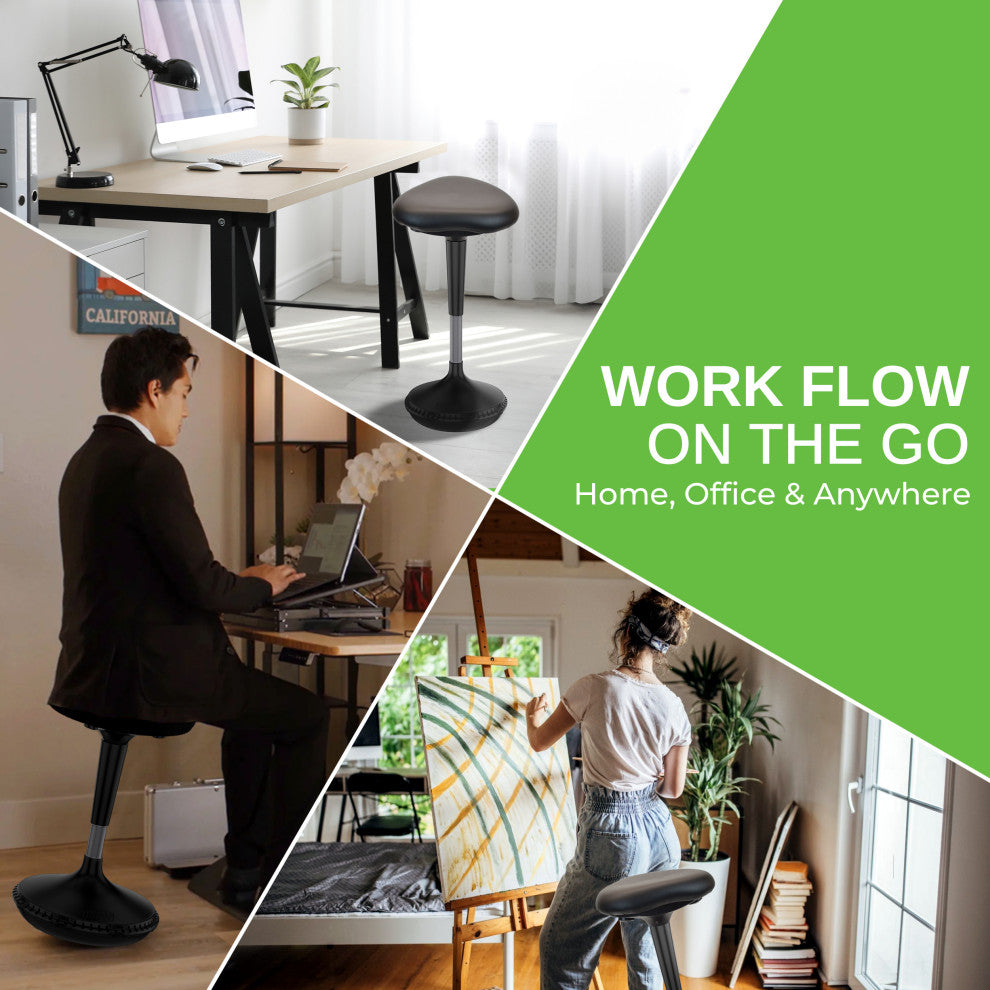 Wobble Stool Adjustable Height Active Sitting Balance Chair For Office Stand Up