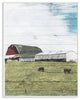 Rustic Farm Landscape Wood Te"xtured Painting, 12"x18"