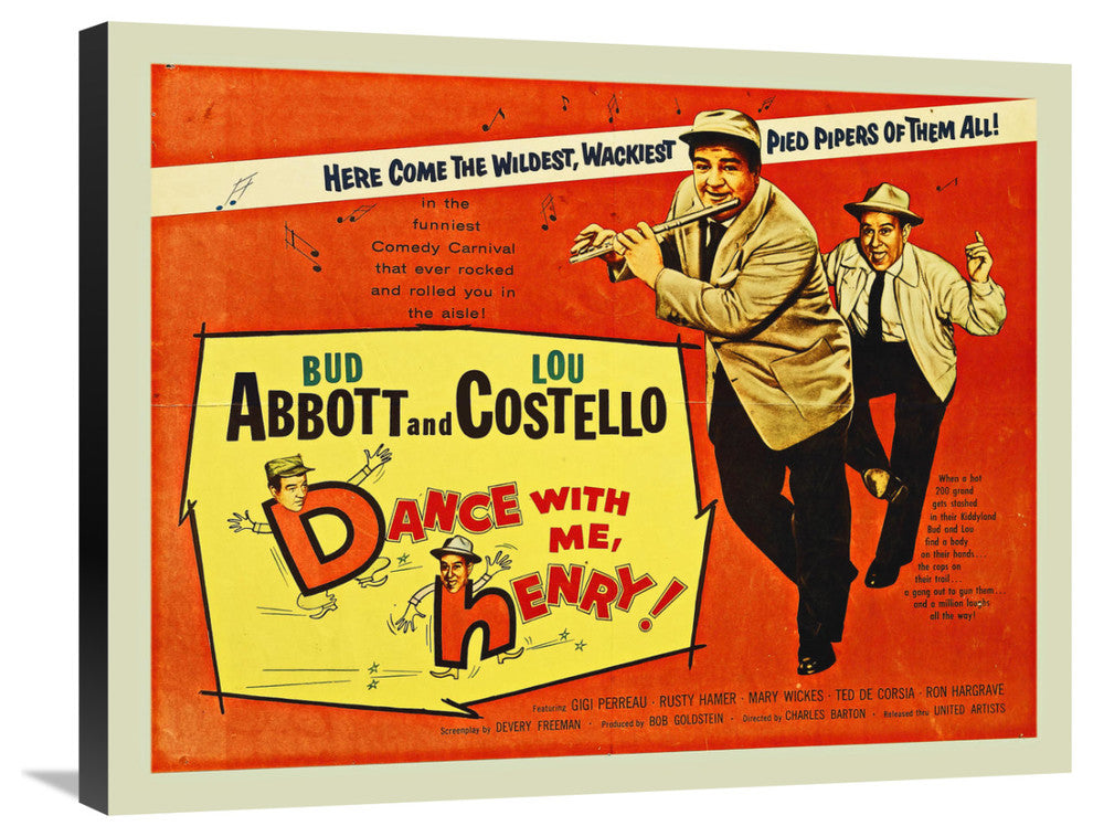 "Abbott & Costello - Dance With Me Henry" Canvas Giclee, 30"x24"