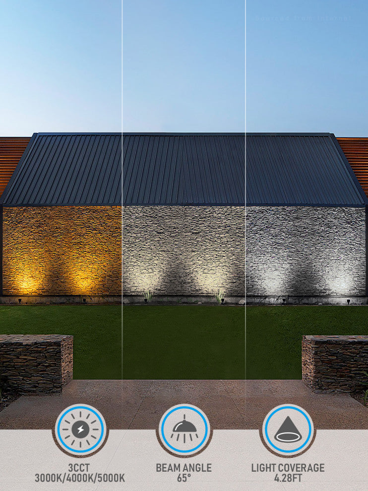 4 Pack 3CCT Dimmable LED Landscape Spotlights Outdoor, Wall Wash Lighting