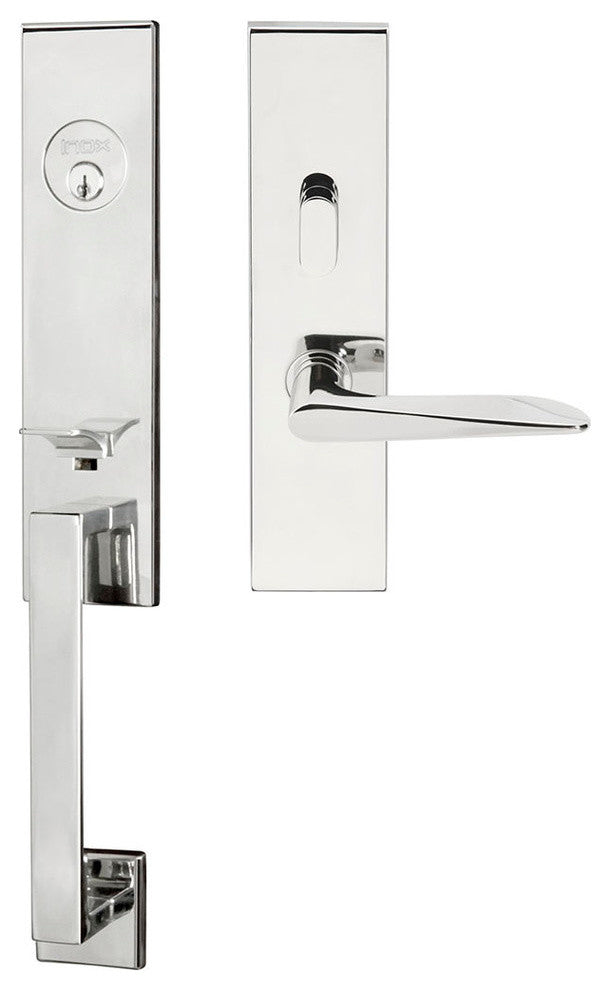 Ecco Lever, Mortise Entry Handleset, Left Hand, Polished Stainless Steel