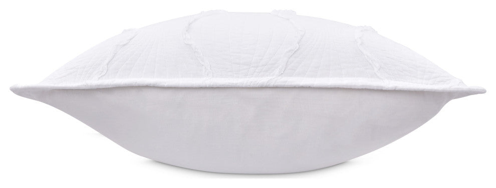 Janelle 26" Square Euro Sham, White