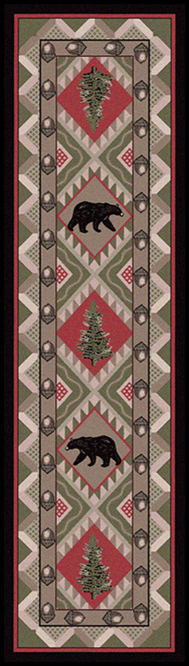 Quilted Forest, Green, 2'x8'