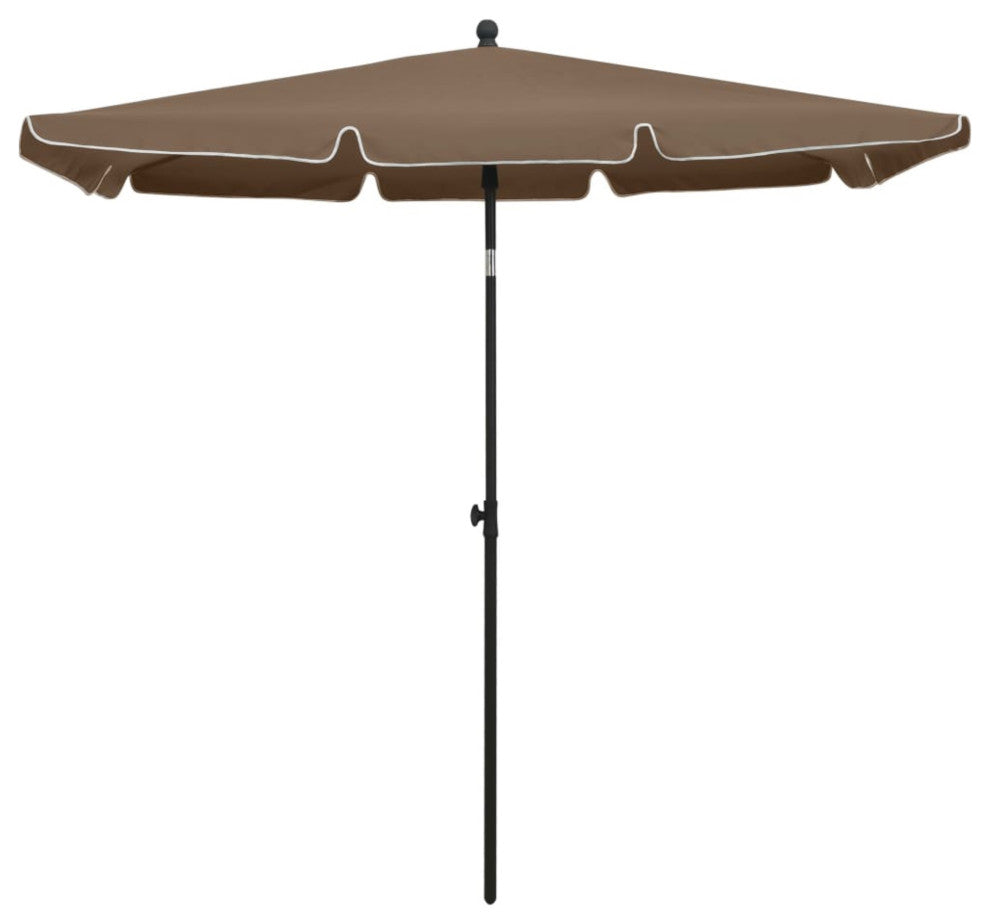 vidaXL Garden Parasol with Pole 82.7"x55.1" Taupe