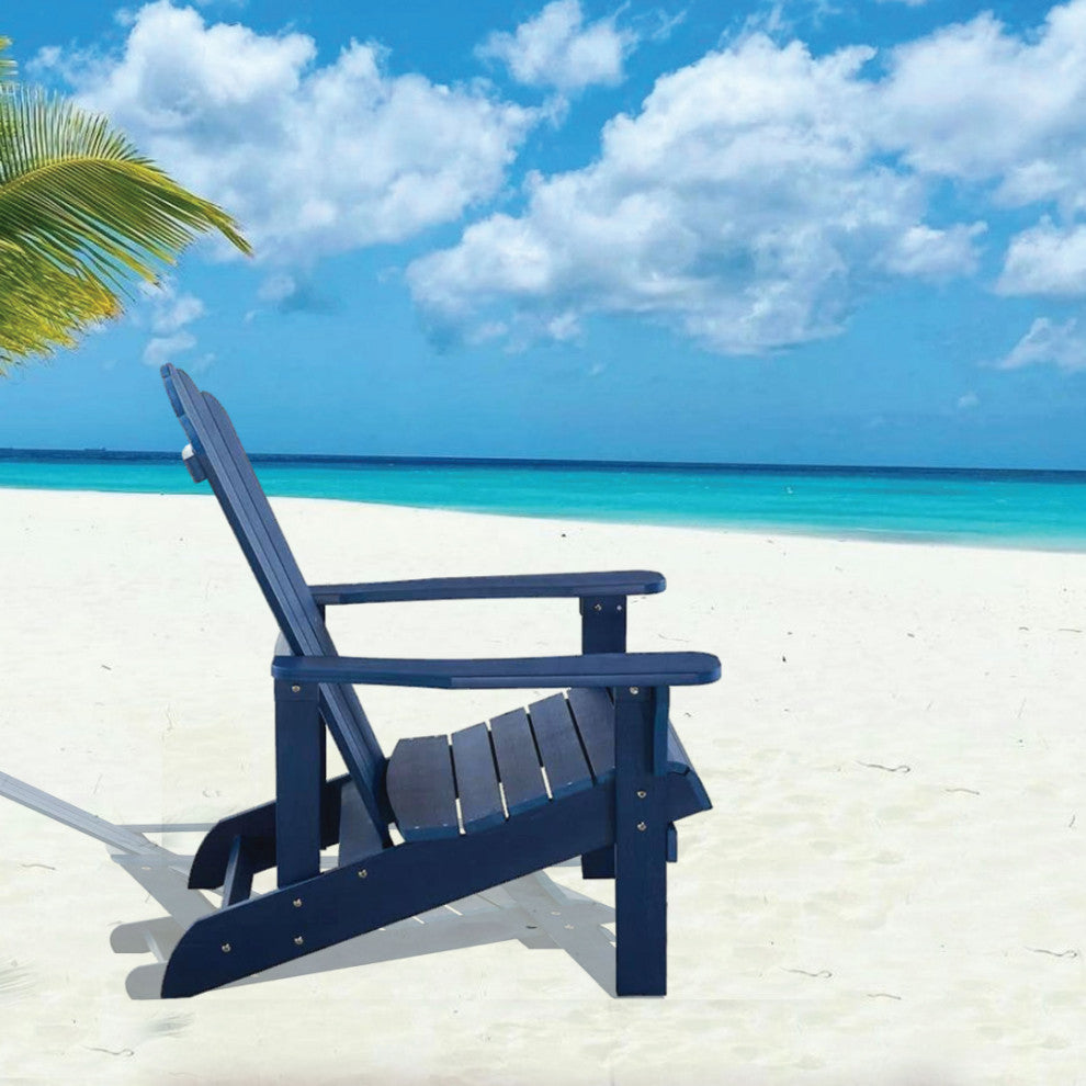 Orlando Plastic Wood Adirondack Chair, Blue