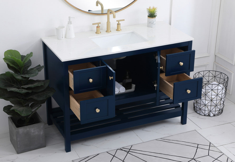 Tucker Blue 48" Single Sink Bathroom Vanity