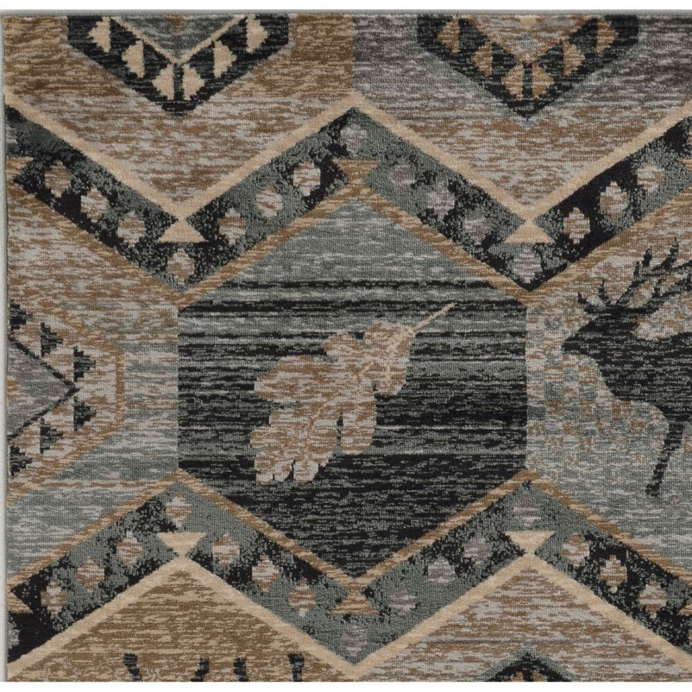KAS Chester 5637 Seafoam Woodlands Area Rug, 9'x12'