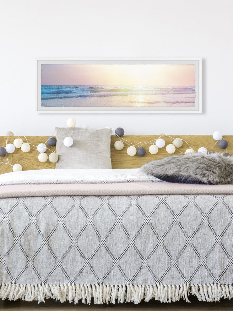 "Beautiful Sunsets" Framed Painting Print, 30x10