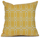 O the Fun, Geometric Print Outdoor Pillow, Yellow, 20"x20"