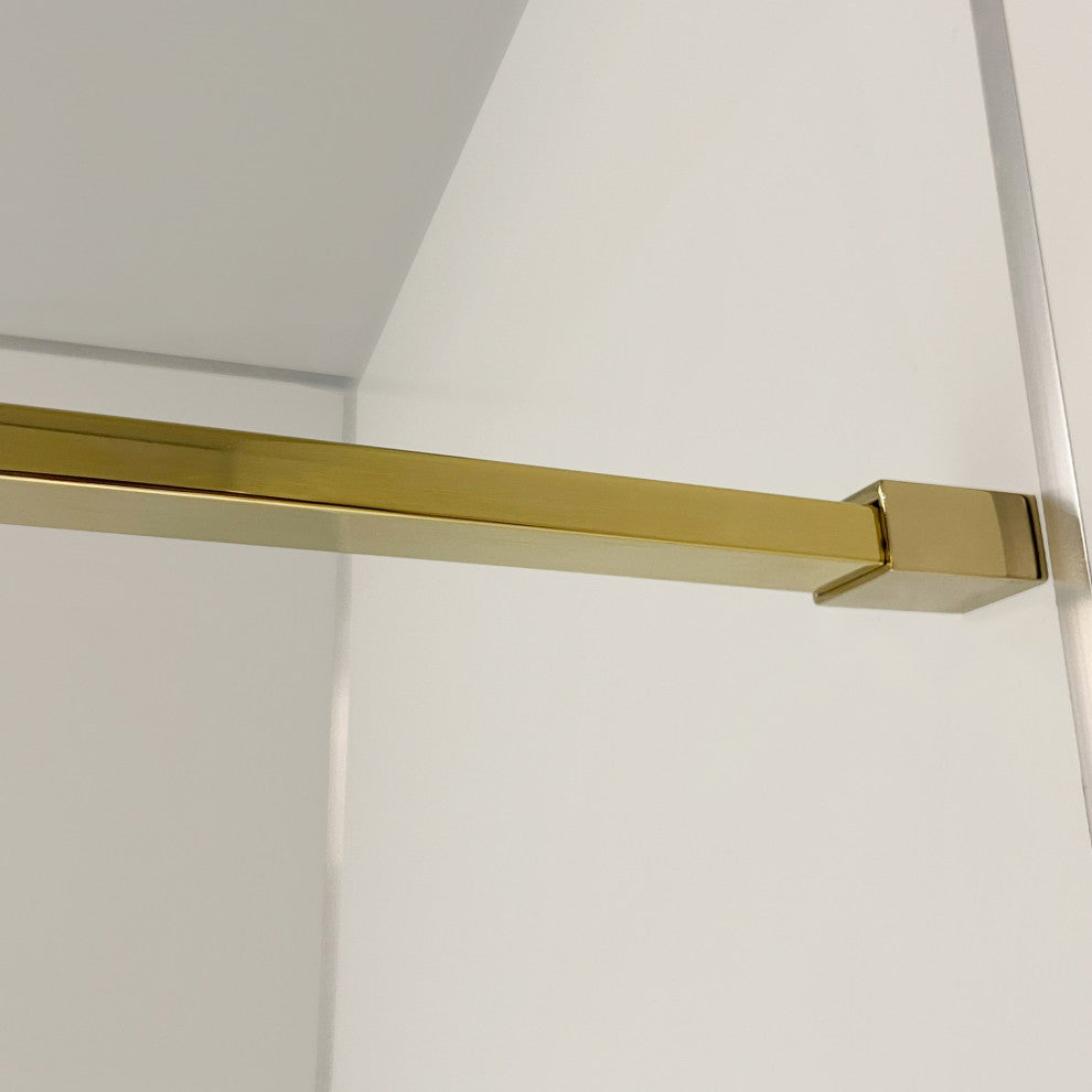 34 in. W x 74 in. H Framed Fixed Glass Panel Shower Door