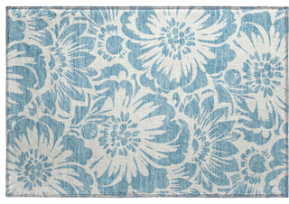 Premium Machine Washable Mayfield AMF551 Denim 1'8" x 2'6" Rug