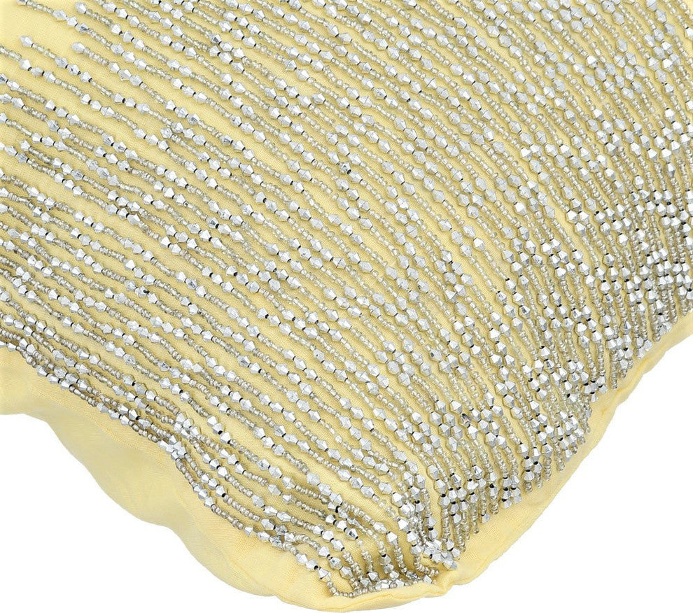 Yellow Throw Pillow Covers 16"x16" Cotton, Linen Yellow Heights